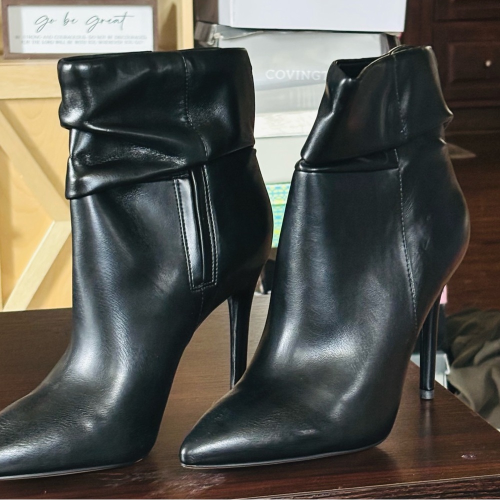 Elegant Black Leather Ankle Boots